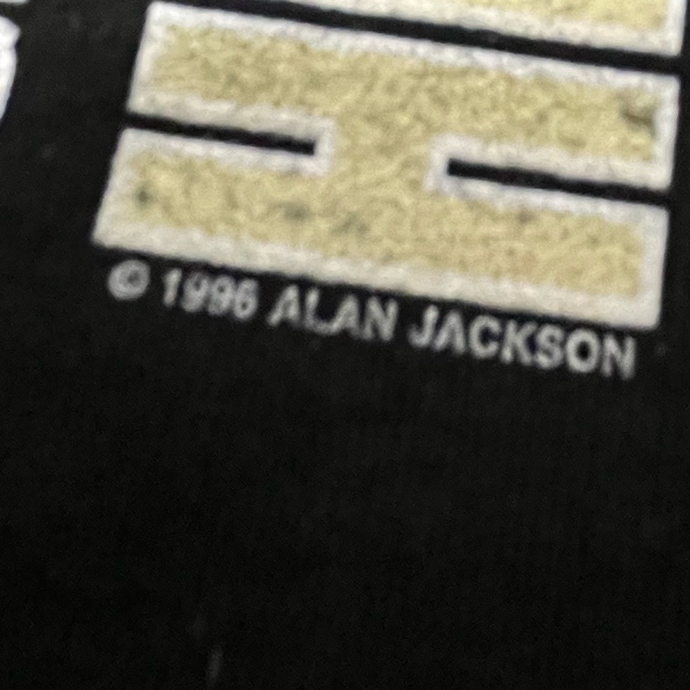 ๐ธ '96 Alan Jackson Country Artist Legend Thich Cotton Vintage Perfect 2 Side T - Picture 2 of 12